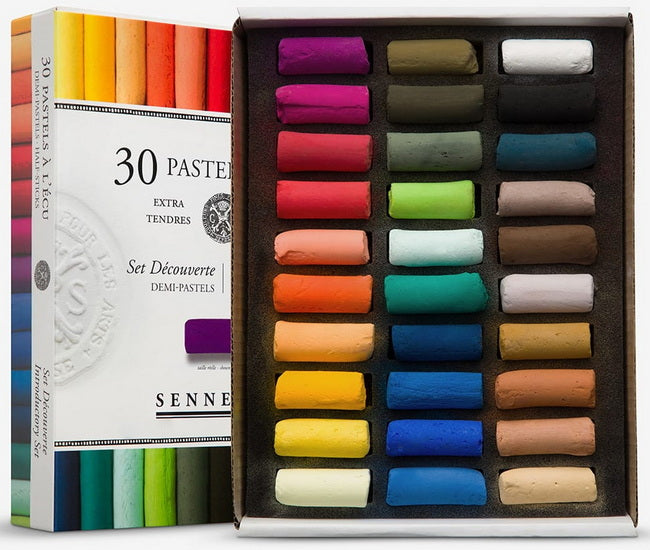 Set half-pastels à l'écu - assorted colors (30)