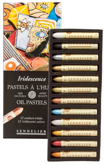 Oil pastels set - iridescent colors (12)
