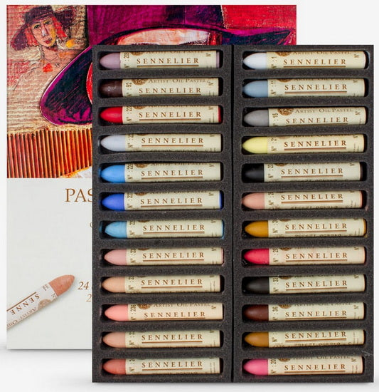 Oil pastels set - portrait (24)