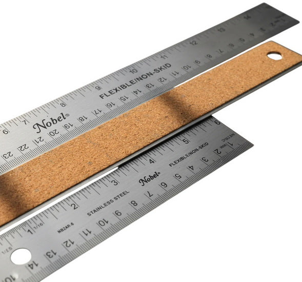 Stainless Steel and Cork Ruler - 6 INCH