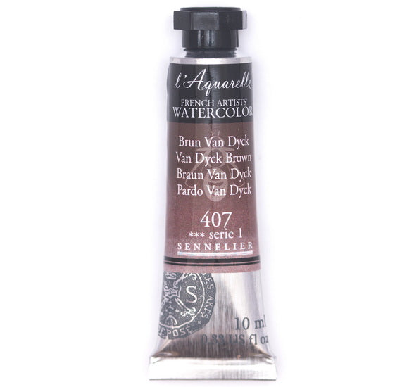 Watercolor tube - 10ml - van dyck brown - s1