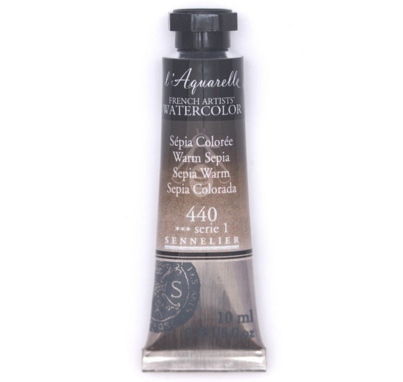 Aquarelle tube - 10ml - sepia colorée - s1