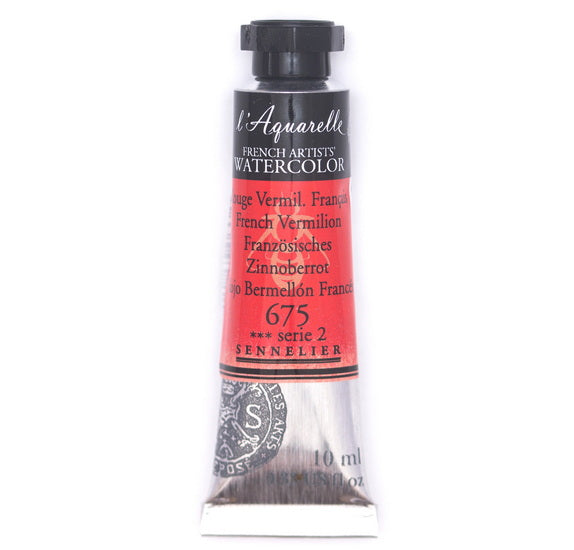 Watercolor tube - 10ml - french vermilion red - s2
