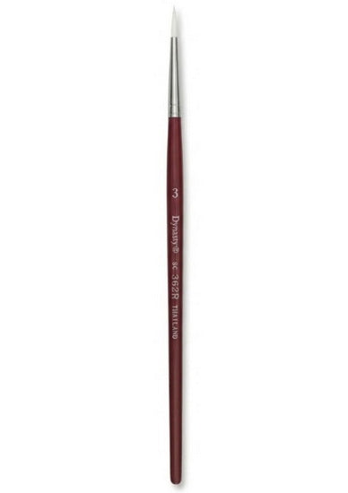 Brush Short Handle/Synthetic Bristle Round - #3