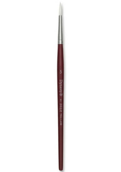 Brush Short Handle/Synthetic Bristle Round - #5
