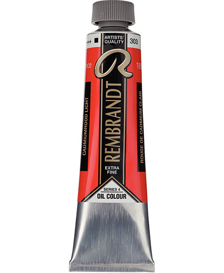 Huile rembrandt  rouge cadmium clair - 40ml série 4