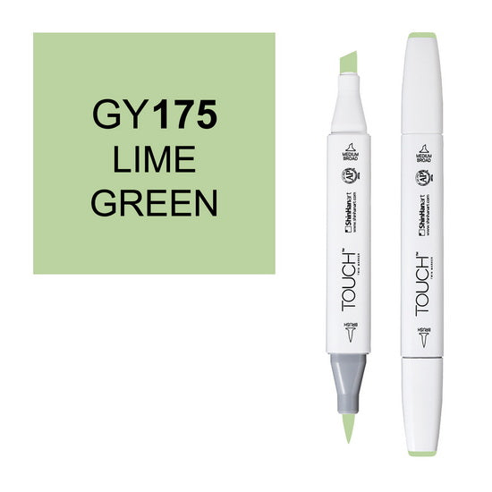 Marqueur touch pointe pinceau vert lime