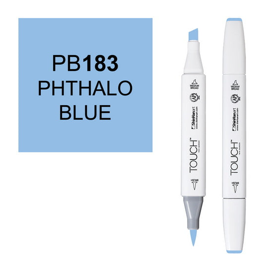 Marqueur touch pointe pinceau bleu de phtalo