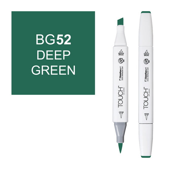Marqueur touch pointe pinceau vert profond