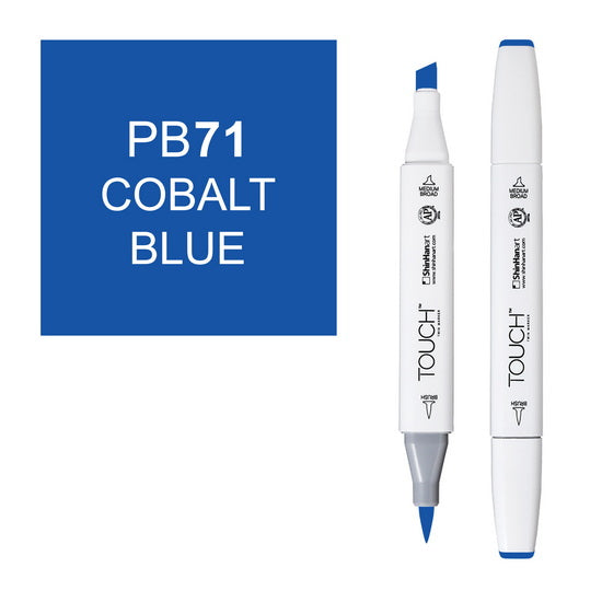 Marqueur touch pointe pinceau bleu cobalt