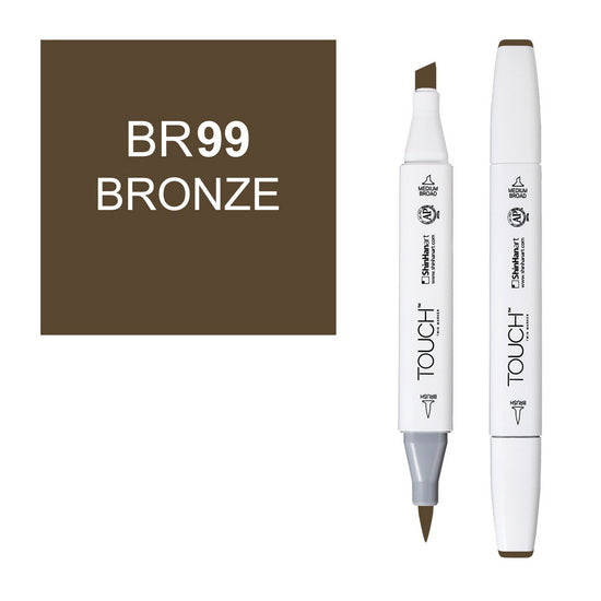 Marqueur touch pointe pinceau bronze