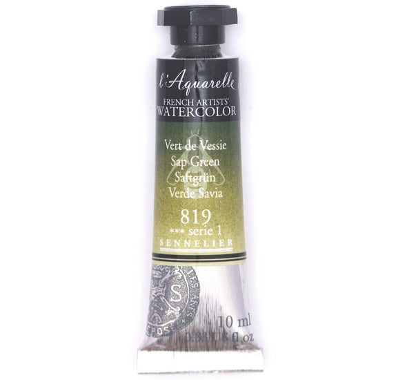 Watercolor tube - 10ml - sap green - vert de vessie - s1