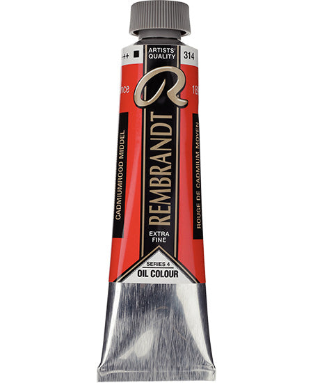 Huile rembrandt  rouge cadmium moyen - 40ml série 4