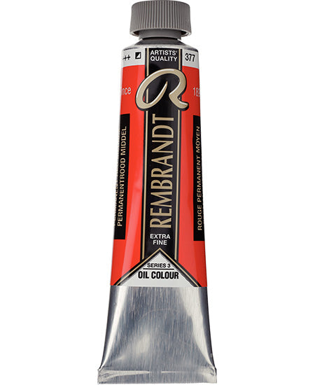 Huile rembrandt  rouge permanent moyen - 40ml série 3