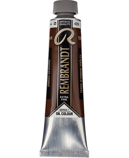 Huile rembrandt  terre d'ombre brûlée - 40ml série 1