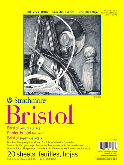 Bristol paper pad - vellum - 9x12in (20s)
