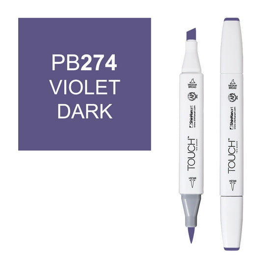 Marqueur touch pointe pinceau violet foncé