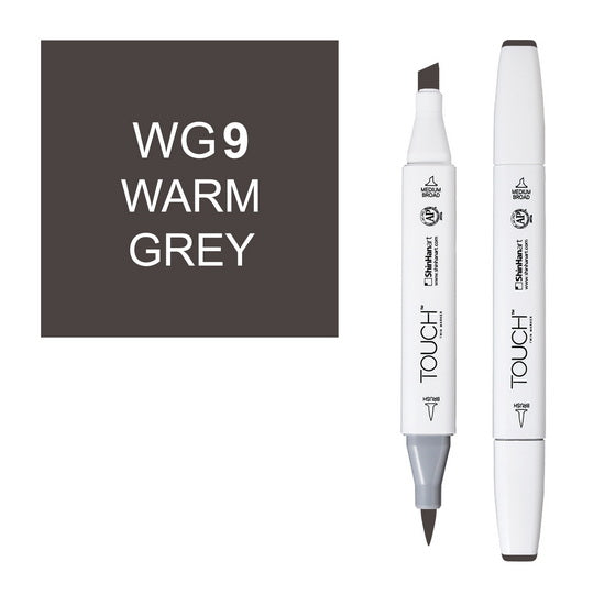 Marqueur touch pointe pinceau gris chaud 9