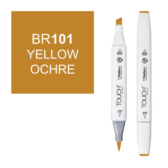 Marqueur touch pointe pinceau ocre jaune