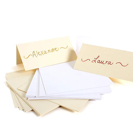 25 MARQUE-PLACES 10 CM X 10 CM Crème