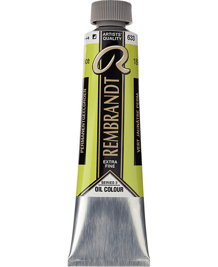 Huile rembrandt  vert jaunâtre permanent - 40ml série 3