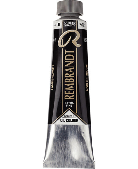 Huile rembrandt  noir de bougie - 40ml série 1