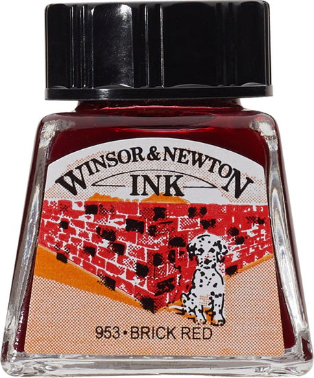 Encre à dessin rouge brique - 14ml
