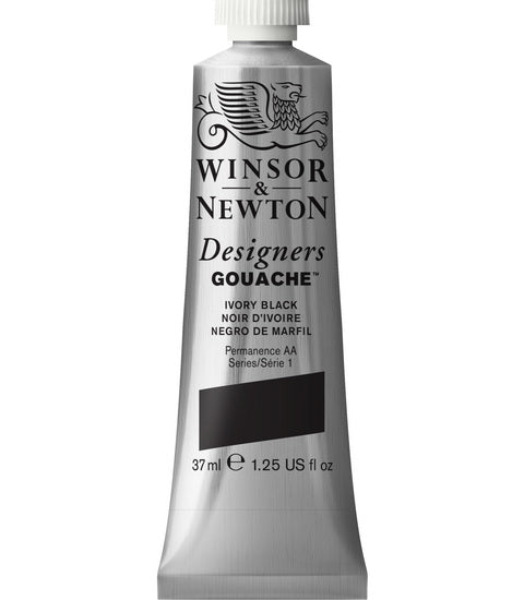 Gouache designer - 37ml - noir d'ivoire - s1