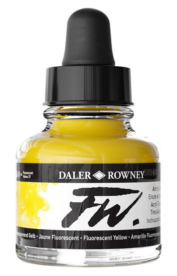 Encre acrylique - fw artists' - 29ml - jaune fluorescent