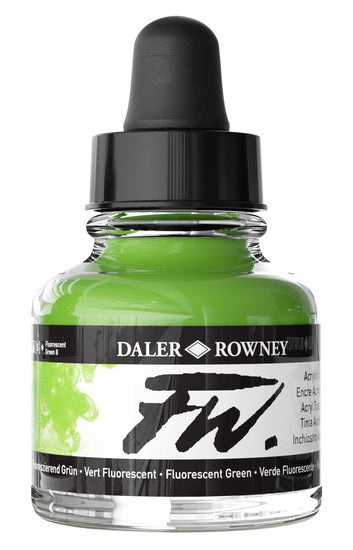 Acrylic ink - fw artists' - 29ml - fluorescent green
