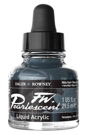 Encre acrylique - fw pearlescent- 29ml - perle blanche