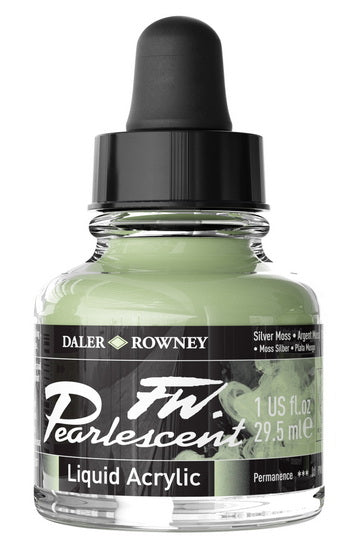Encre acrylique - fw pearlescent- 29ml - mousse argentée