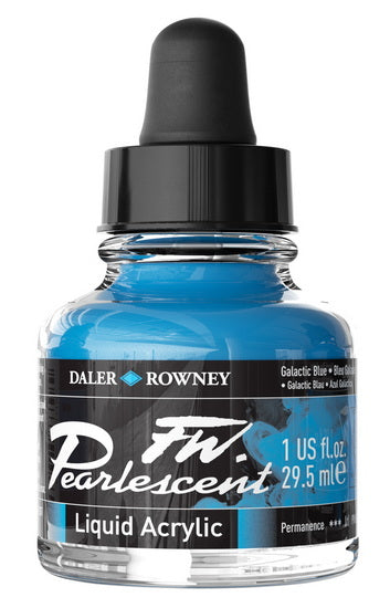Encre acrylique - fw pearlescent- 29ml - bleu galactique