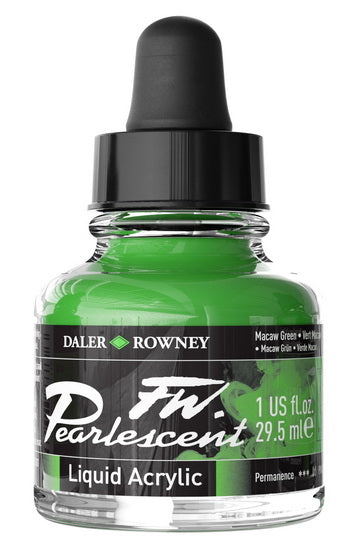 Acrylic ink - fw pearlescent - 29ml - macaw green