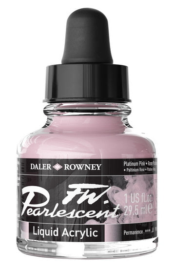 Encre acrylique - fw pearlescent- 29ml - rose platine