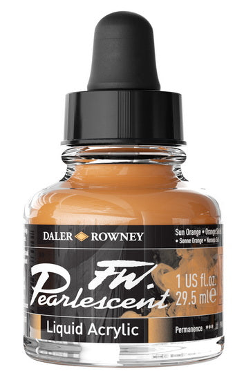 Encre acrylique - fw pearlescent- 29ml - soleil orange