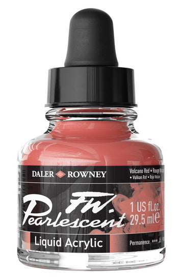 Acrylic ink - fw pearlescent - 29ml - volcanic red