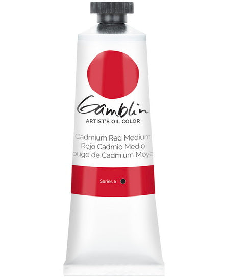 Huile rouge cadmium moyen - 37ml série 5