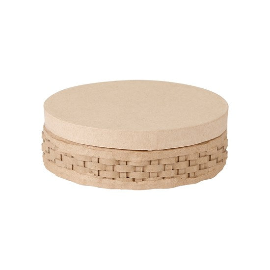 2-Pack Papier-Mâché Braided Baskets - Round