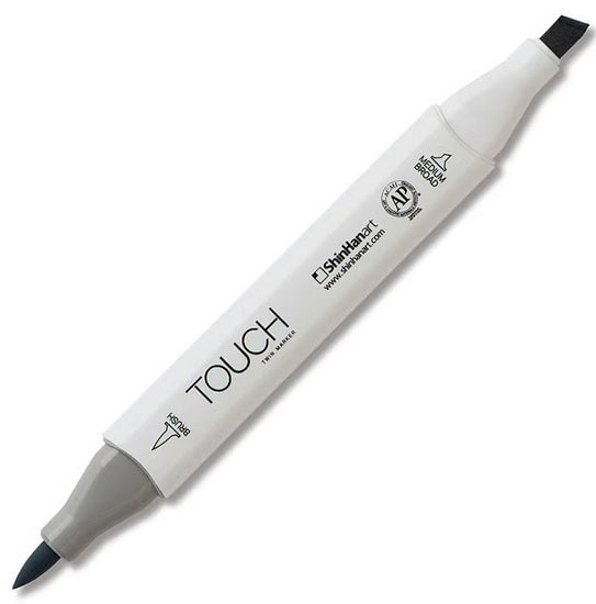 Marqueur touch pointe pinceau gris bleu 3