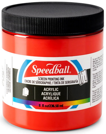 Screen printing ink - medium red - 8oz