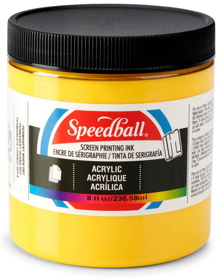Encre sérigraphie - jaune moyen - 8oz