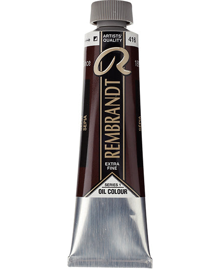 Huile rembrandt  sépia - 40ml série 1