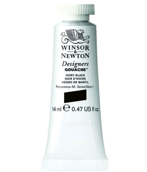Gouache designer - 14ml - noir d'ivoire - s1