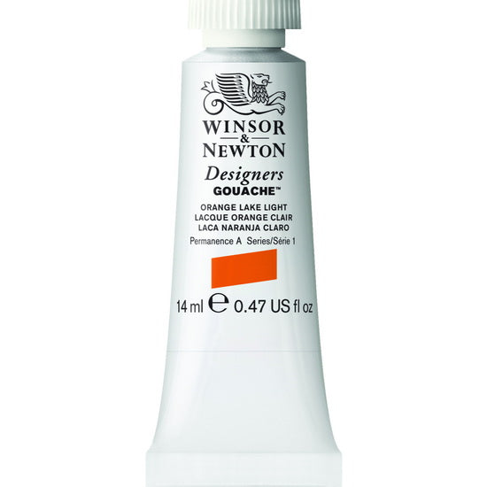 Gouache designer - 14ml - laque orange clair - s1