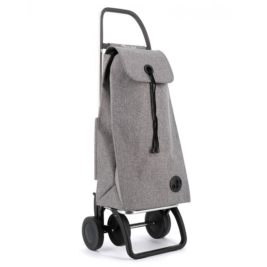 Shopping trolley 4 wheels tweed grey