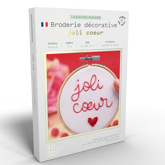 Kit broderie décorative - « joli cœur »