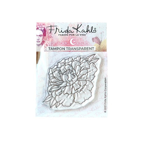 Tampon transparent - jolie pivoine 3, frida kahlo