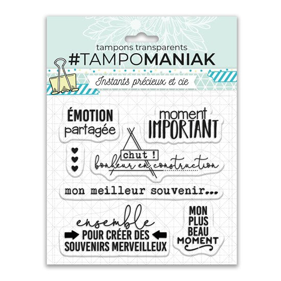 Planche de tampons transparents - ensemble émotions