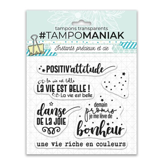 Planche de tampons transparents - positiv'attitude